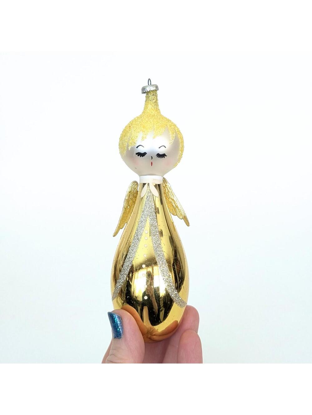 Vintage De Carlini Angel Christmas Ornament